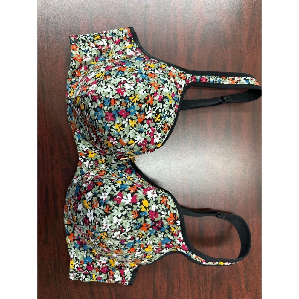 Cacique Floral Lightly Line Balconette Bra Size 42D